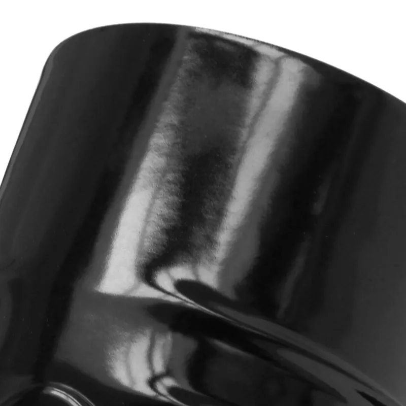 Coude de conduit de fumée / Coude de tuyau de poêle émaillé 130 mm - Coude à 45° nervuré noir avec ouverture de nettoyage