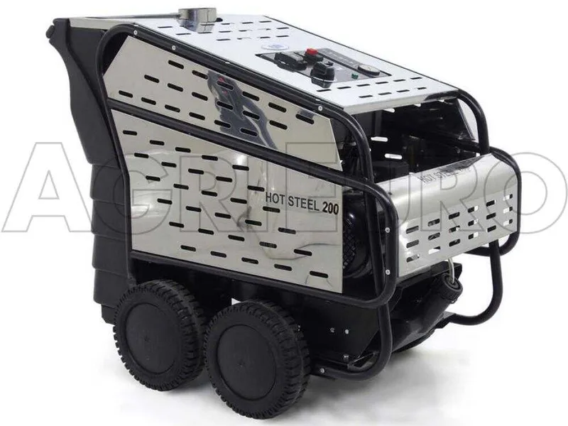ITM - HOT STEEL 200/15 - Nettoyeur professionnel haute pression à eau chaude - triphasé - 200 bar - 900 l/h - INOX