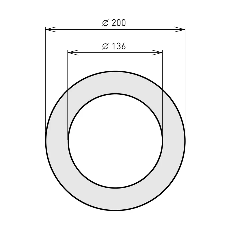 Raik Basic rosace murale 130mm gris fonte 3cm pour tuyau de fumée / conduit de fumée