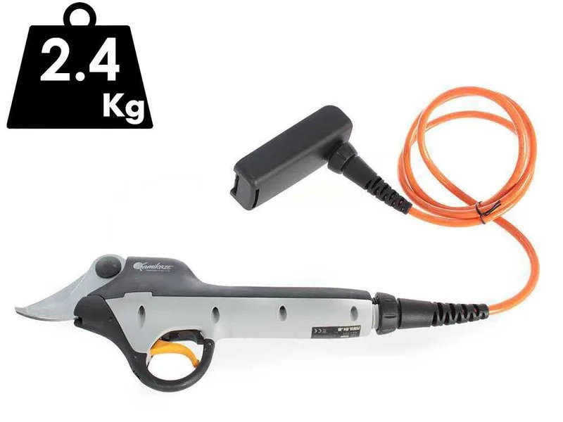 Sécateur électrique de taille Volpi Kamikaze KV600, batterie Li-ion 4,4 Ah - Diamètre de coupe 35 mm