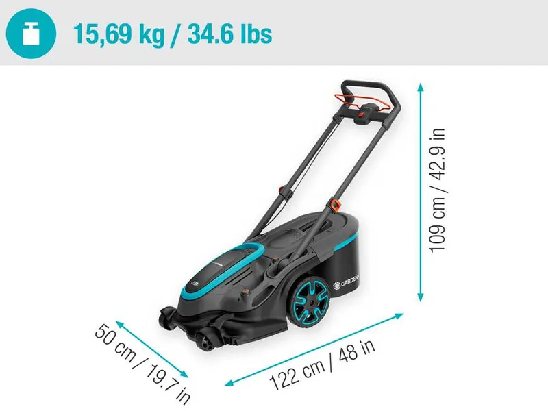 Gardena PowerMax Duo 46/36V P4A - Tondeuse à gazon à batterie - Largeur de coupe 46 cm