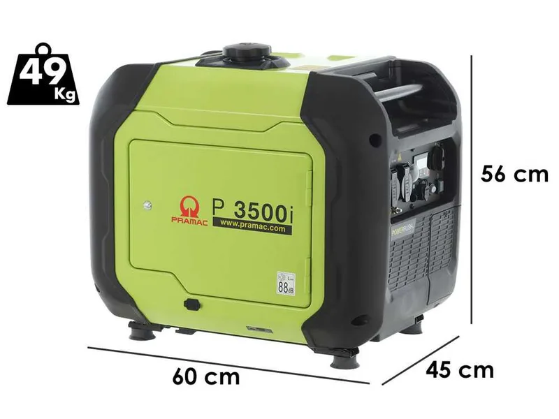 Pramac P3500I - Groupe électrogène inverter 3.3 kW monophasé insonorisé