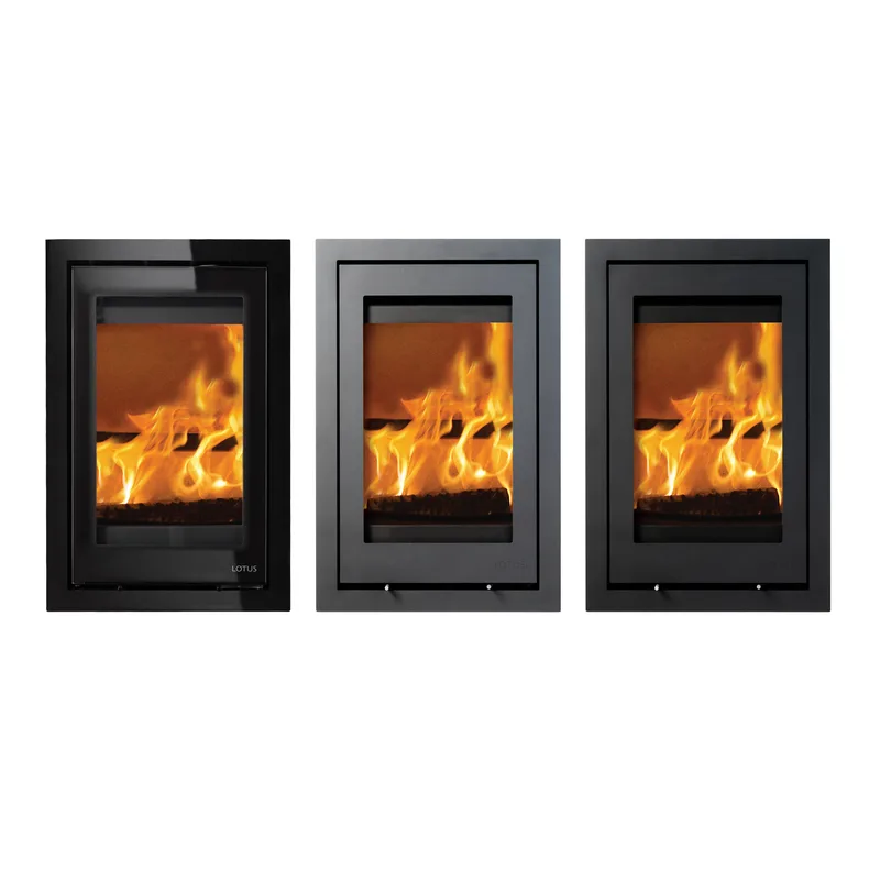 Lotus H700 Insert de cheminée Black Magic / Charnières à gauche
