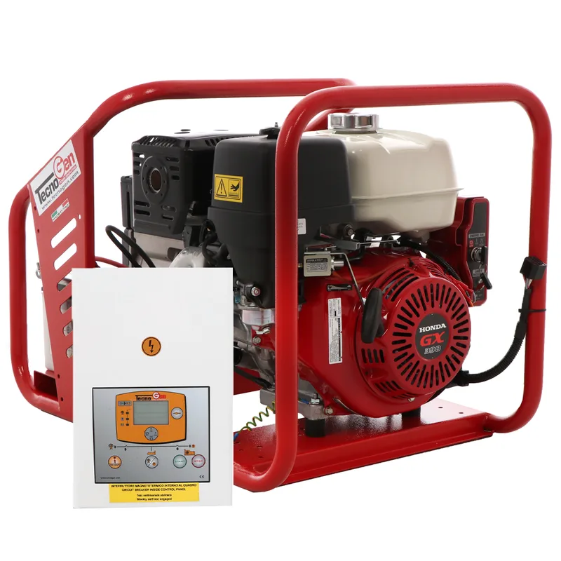 TecnoGen H8000 E/A - Groupe électrogène 5.8 kW monophasé - Continu 5.2 kW Monophasé + ATS
