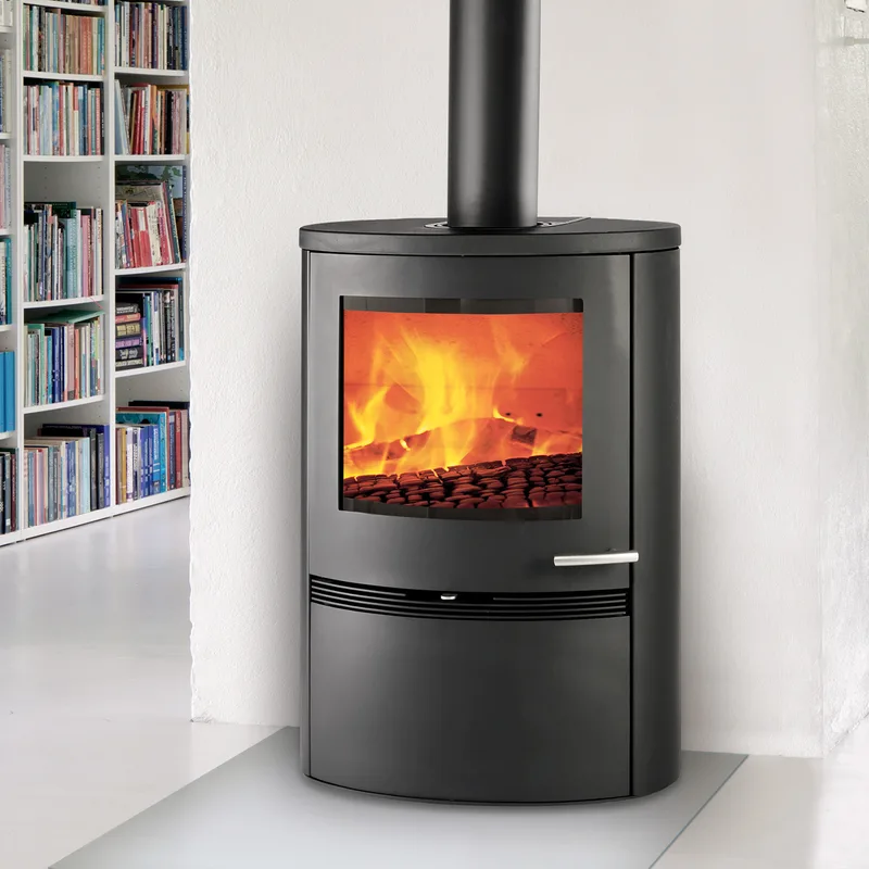 TermaTech TT22HS Poêle à bois Noir, Pierre ollaire noire laquée