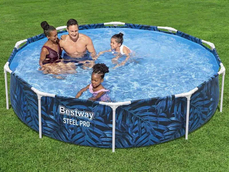 Bestway Steel Pro 56985 - 305x305x66 cm - Piscine ronde pour 3-4 personnes