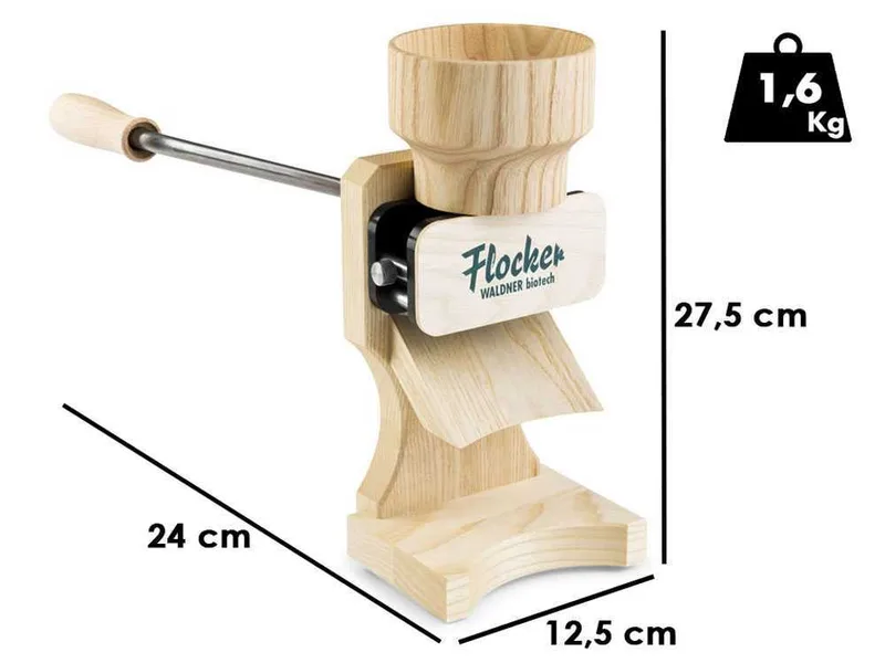Waldner Active Box 180g - Floconneuse manuelle avec rouleaux en acier inox