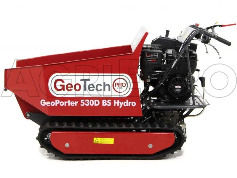 Brouette à moteur GeoTech Pro GeoPorter 530D BS Hydro - 12 CV - benne dumper hydraulique 500 kg