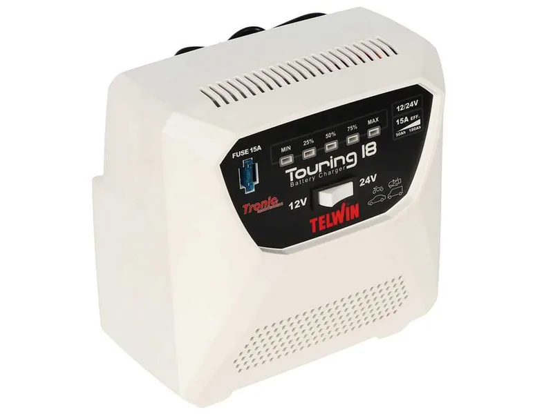 Telwin Touring 18 - Chargeur - Batteries 12 et 24 V - indicateur LED de charge