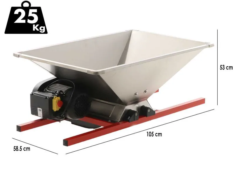 Grifo PIGMO INOX - Fouloir à fruits à brancard électrique