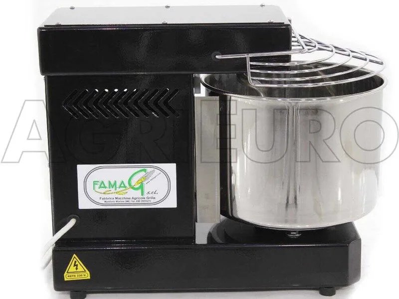 Pétrin à spirale Famag IM 10 à 10 vitesses avec moteur électrique - 10 Kg - Noir