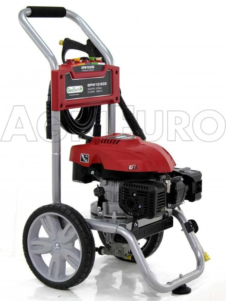 GeoTech GPW 10/200 - Nettoyeur haute pression thermique - 228 bar - 568 L/h - Moteur Ducar DV196