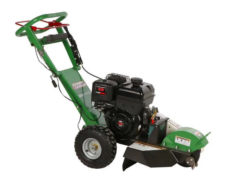GreenBay Deep BSE-330 - Rogneuse de souches - Moteur B&S XR2100 420 cm3 avec démarrage électrique - Roue de coupe avec 8 fraises en carbure de tungstène