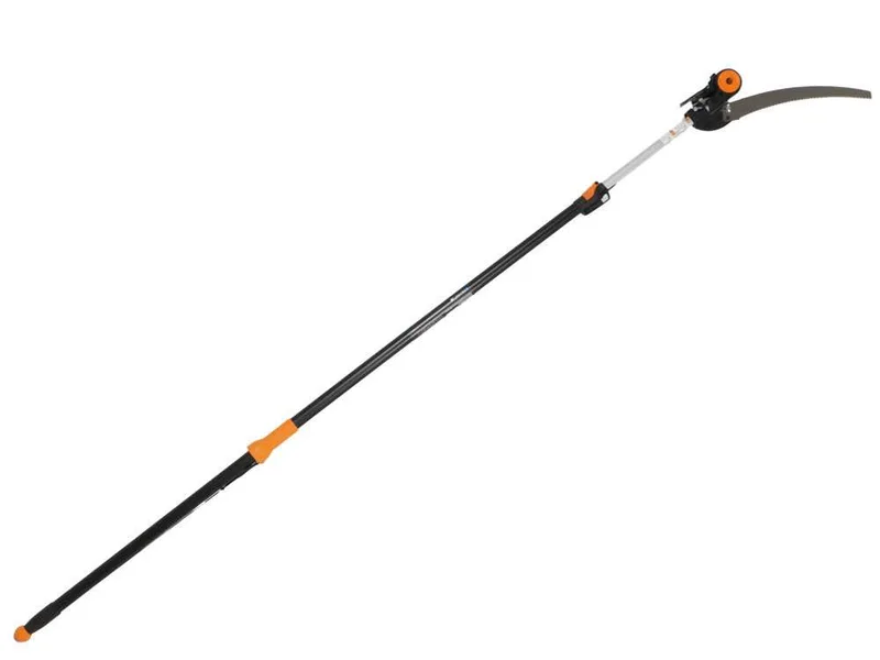 Fiskars UP86 - Coupe-branches télescopique professionnel - perche de 240/400 cm + scie de 45 cm - Ø 32 mm
