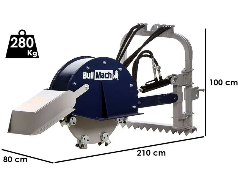 BullMach ARES 61 H - Rogneuse de souches à tracteur - Déport hydraulique