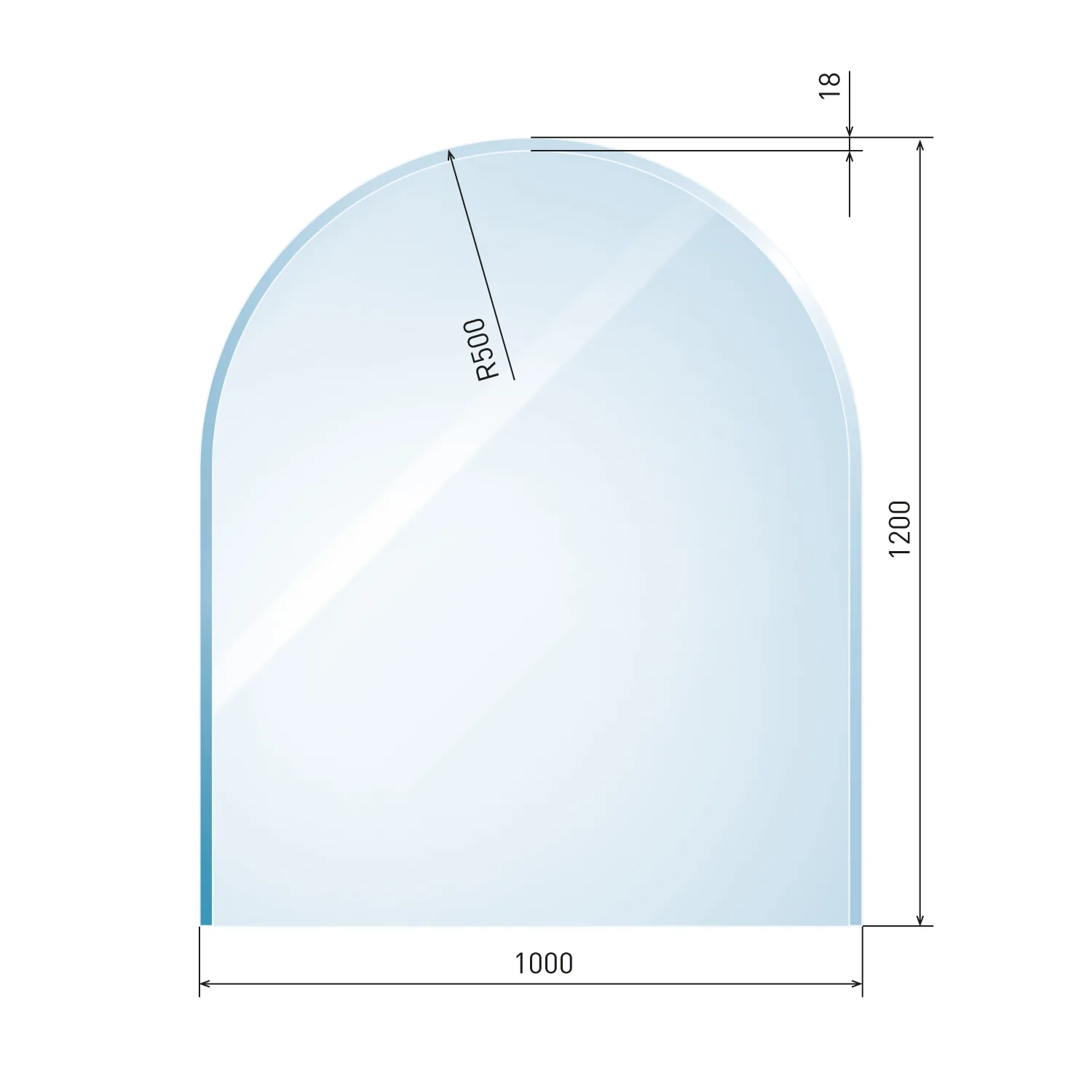 Raik Kamin Plaque de Verre Langue 2 incl. Facette