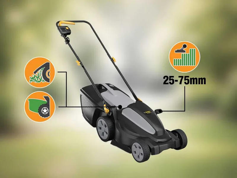 Alpina AL1 34 E - Tondeuse à gazon électrique - 1200 W - Largeur de coupe 34 cm