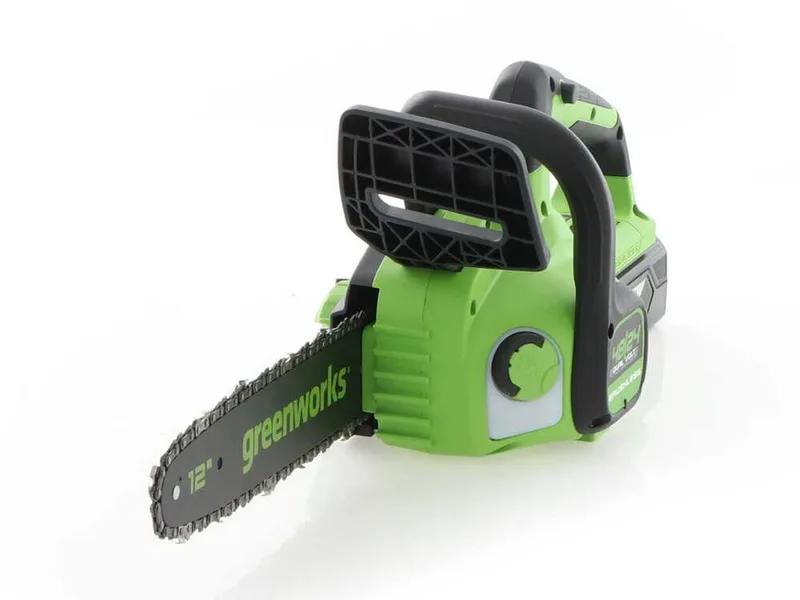 Greenworks GD24CS30 - Tronçonneuse électrique à batterie 24 V 8 Ah - Lame de 30 cm