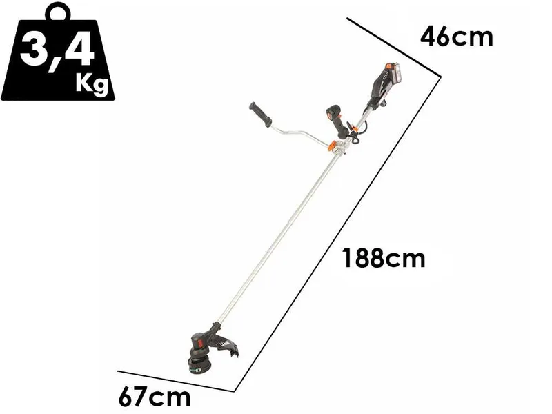 Worx Nitro WG082E - Débroussailleuse sans fil - 20 V
