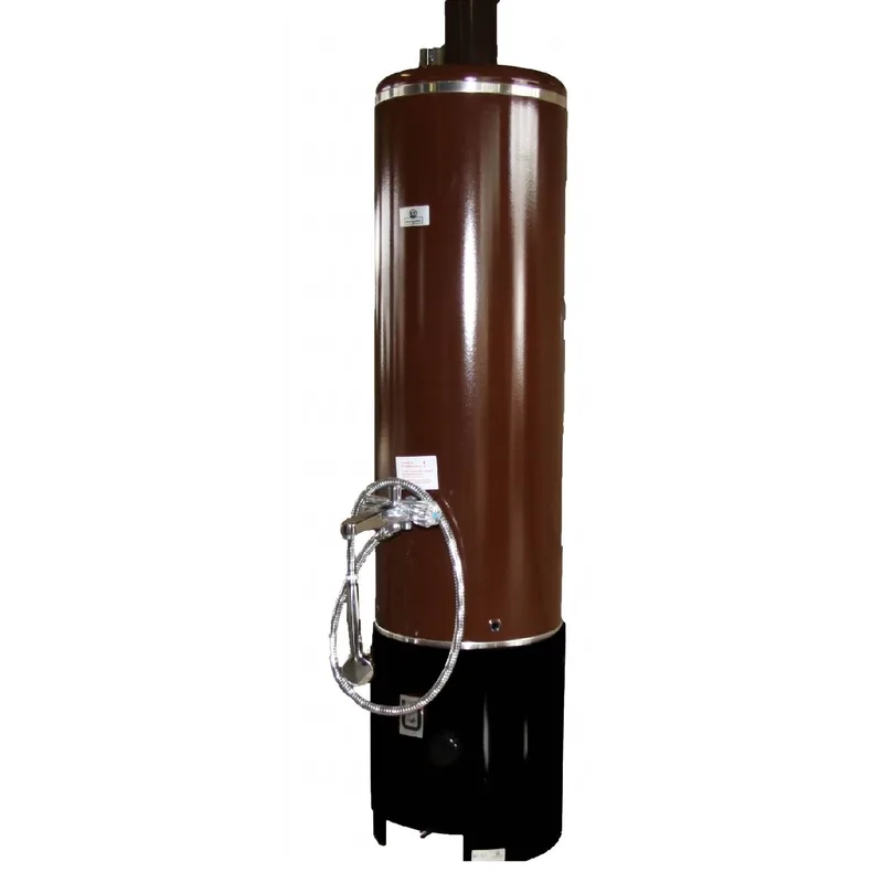 Wittigsthal Chauffe-bain sans pression 100L "Rustikal" complet – chauffe-eau brun, foyer noir, MB