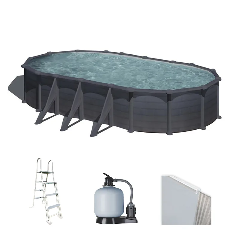 Gre Granada Ovale 730x375x132cm - Piscine hors-sol en acier
