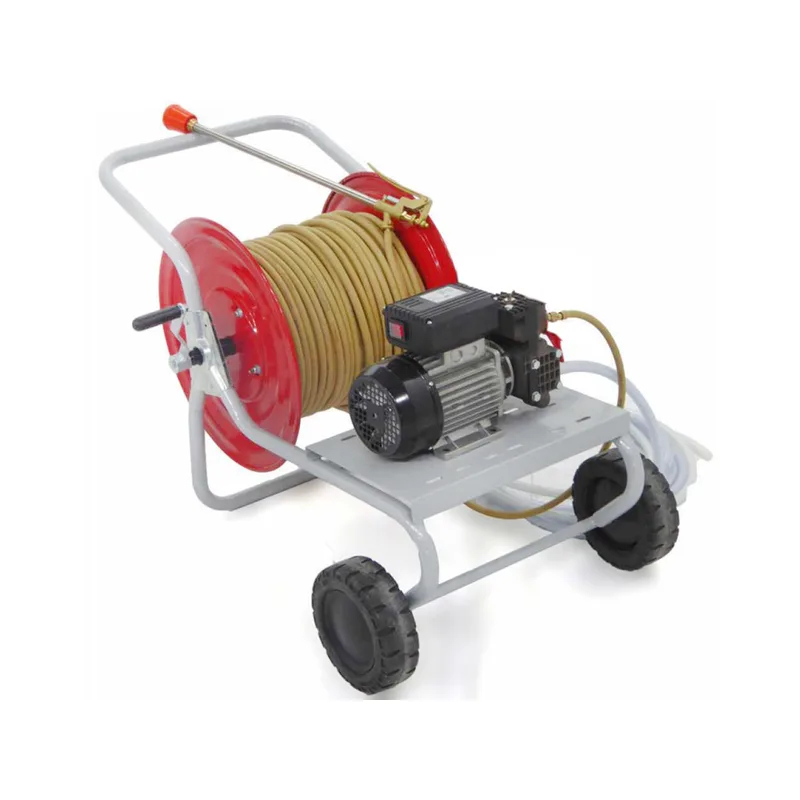 Motopompe de pulvérisation électrique sur chariot - Pompe Dal Degan DL218 - 20 bars max - 18L/min