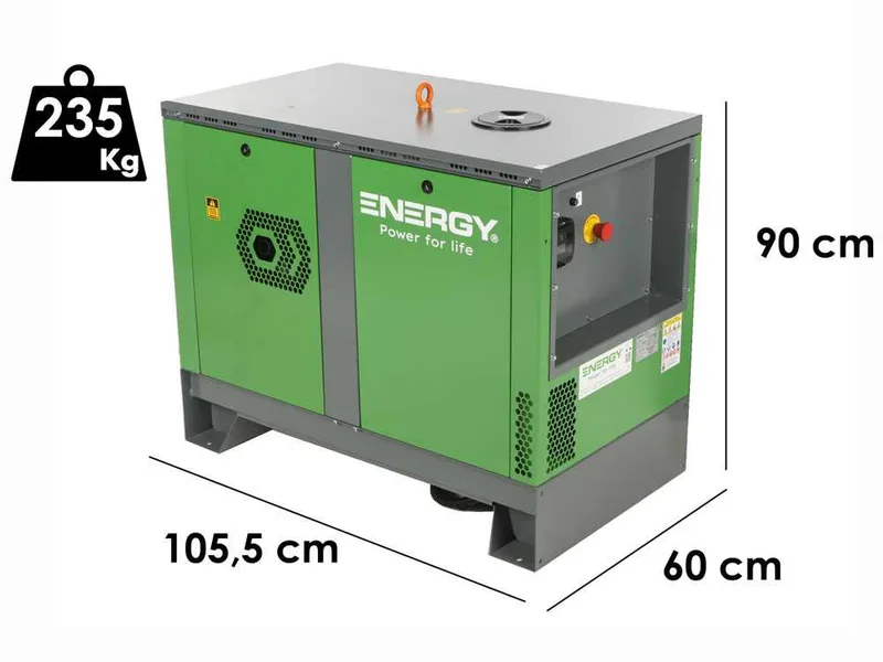 Générateur de courant Energy EY-12.5TDE-SA AVR - 9 kW triphasé diesel ATS