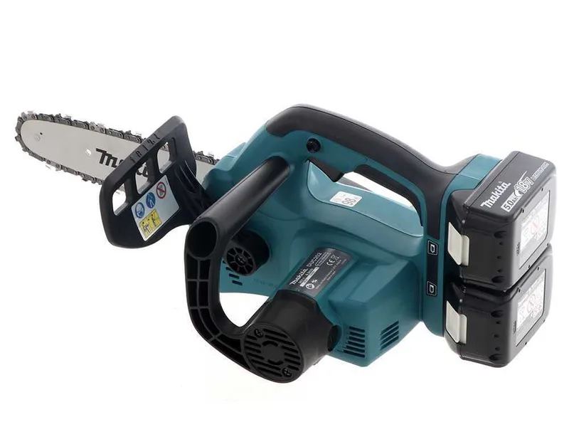 Makita DUC252 - Tronçonneuse à batterie - 2 x 18 V 5 Ah - Guide 25 cm
