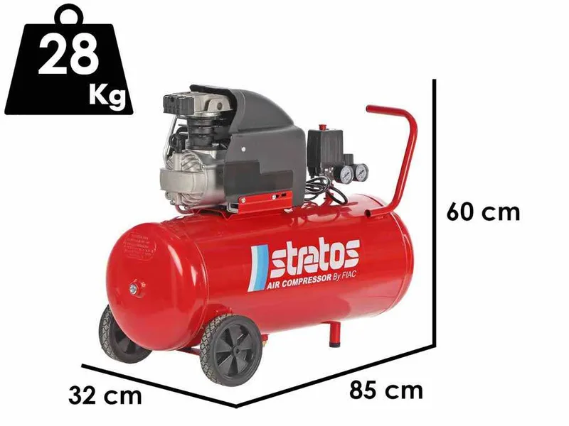 Fiac Stratos 50 - Compresseur d'air électrique monophasé - Moteur 2 CV - 50 L