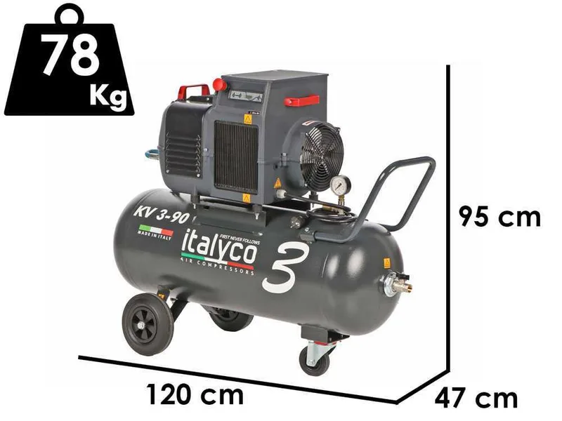 Italyco KV 3/90 - Compresseur rotatif à vis - Pression max 10 bar