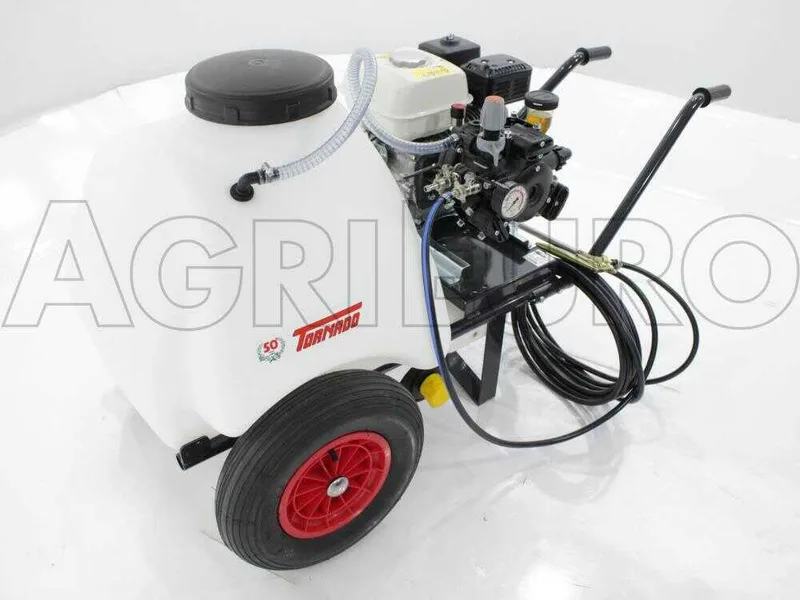 Groupe motopompe de pulvérisation Comet APS 41 - Honda GP 160 et chariot avec cuve 120 L avec crochet