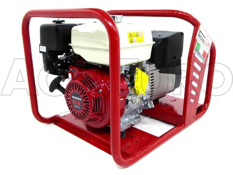 TecnoGen H5000 AVR - Groupe électrogène 3.6 KW monophasé - Honda GX 270 - Alternateur italien