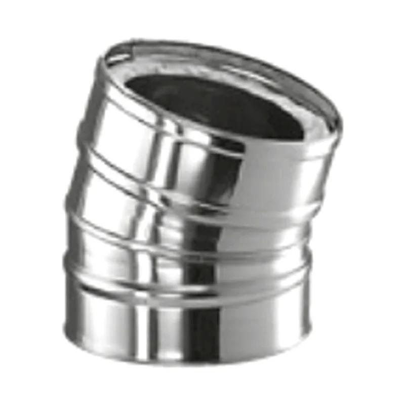 Schiedel ICS coude 15° Ø150 mm double paroi brillant