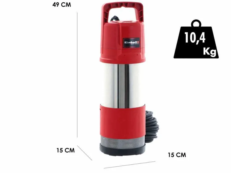Pompe submersible de profondeur Einhell GE-PP 1100 N-A - corps inox - 6000l/h
