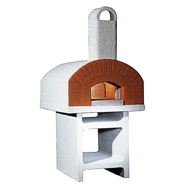 Linea VZ Pozzuoli - Four à bois d'extérieur avec base en ciment - avec chambre de cuisson 72x105 cm