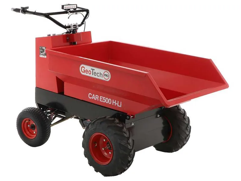 Brouette à batterie GeoTech Pro Mini Dumper Car E500 H-Li - Caisson Dumper 500Kg