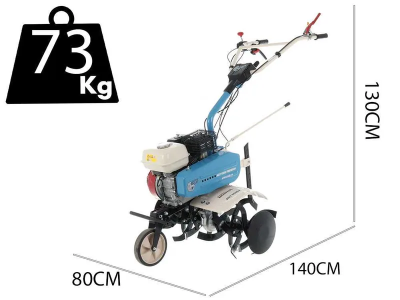 AGT 6500 - Motobineuse à essence 6,5 CV - Honda GX200 da 196 cm3 - vitesses avant 2+1 arrière