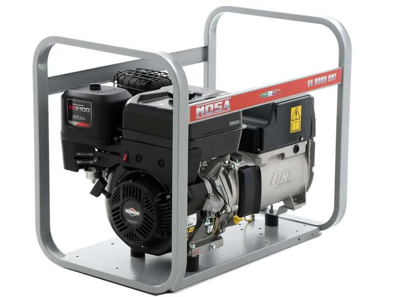 MOSA GE 8000 BBT - Groupe électrogène à essence 6.4 KW - Continue 5.6 kW Triphasé - Moteur B&S XR2100