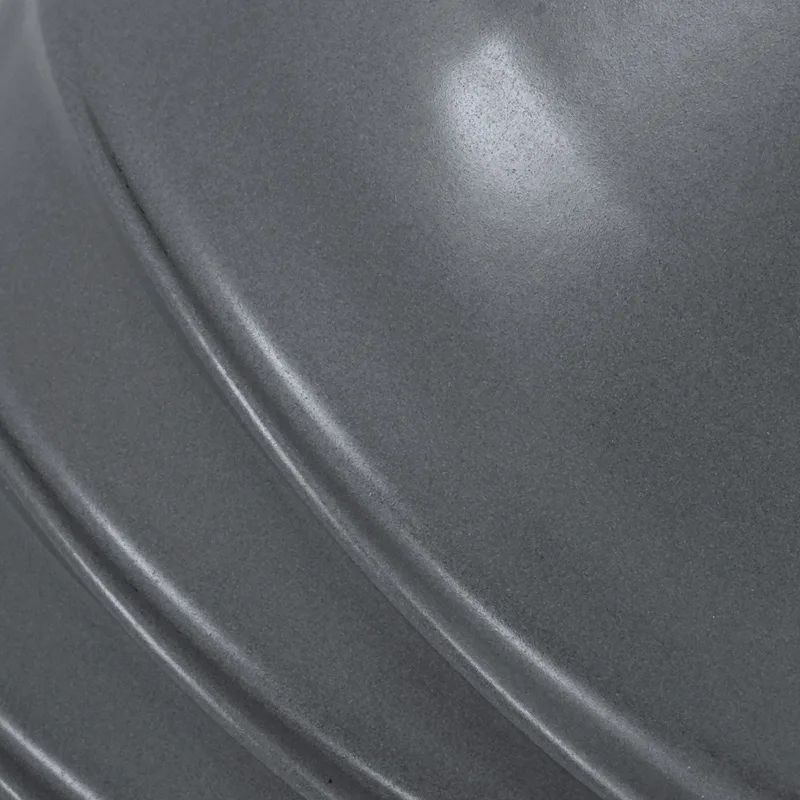 Coude de conduit de fumée / Coude de tuyau de poêle émaillé 150 mm - Coude à 45° nervuré gris