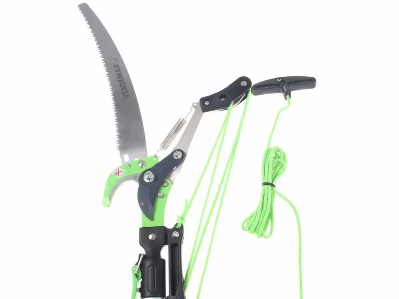 Verdemax - Échenilloir avec scie et perche télescopique à 3 sections de 130-310 cm