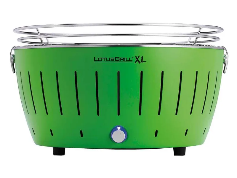 LotusGrill LG G435 U GR - Barbecue portable pour l'extérieur XL - Coque verte