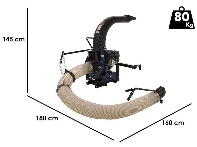 BullMach Filla R - Aspirateur à feuilles thermique sur remorque - Rato 7CV