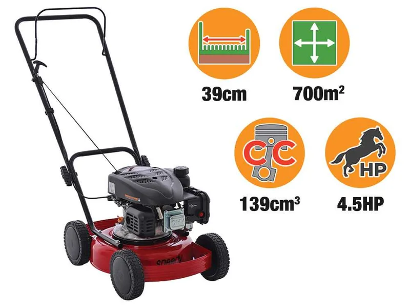 Marina System Speedy L - Tondeuse à gazon mulching à poussée manuelle - Moteur Loncin LC1P65FE
