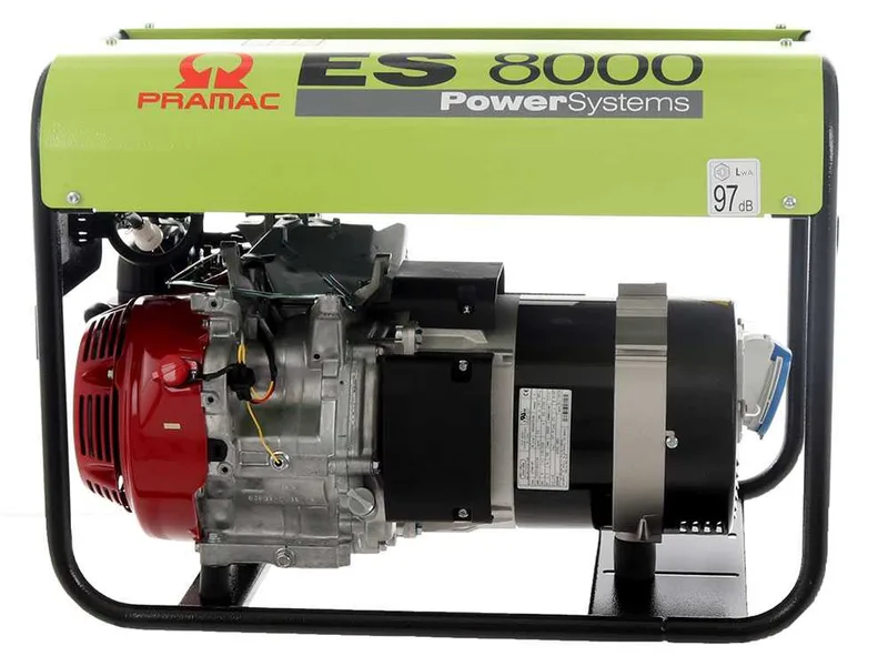 Pramac ES 8000 - Groupe électrogène 6.4 KW monophasé à essence avec moteur Honda GX 390