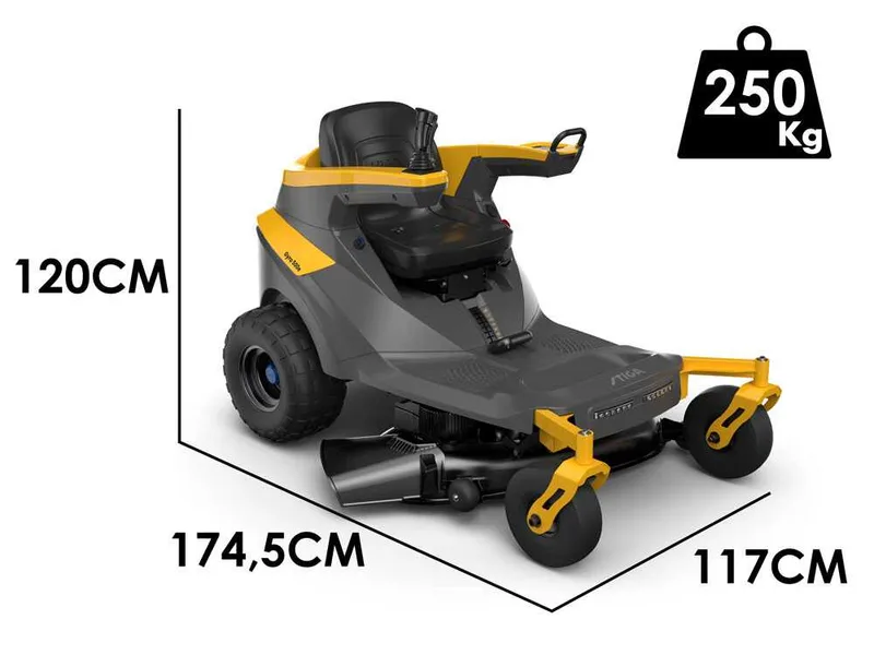 Stiga Gyro 500e - Tracteur tondeuse axiale à batterie - Moteur électrique à batterie 48V / 40Ah