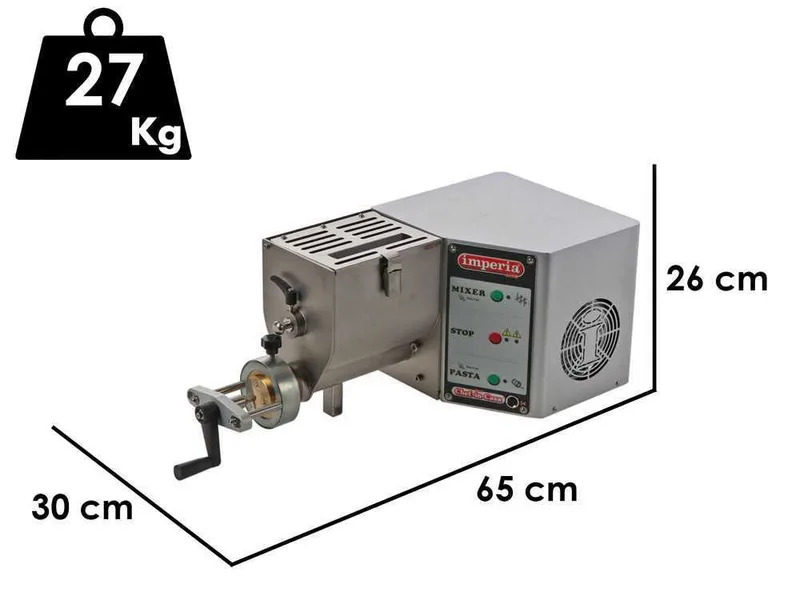 Imperia Chef In Casa - Machine à pâtes professionnelle 2 en 1 - avec coupe-pâte - Pétrissage et extrusion