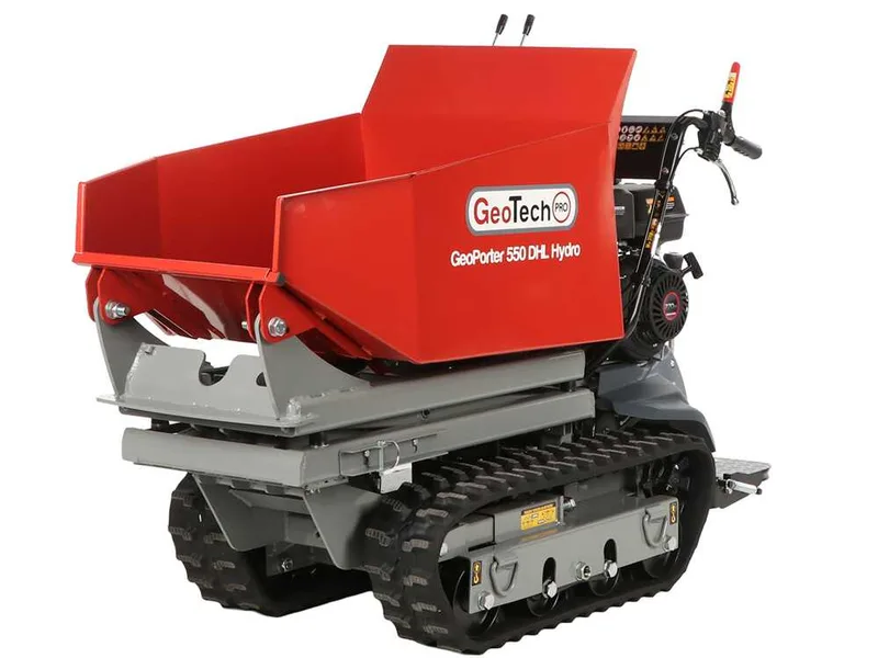 GeoTech Pro GeoPorter 550 DHL Hydro - Brouette motorisée à chenilles avec benne élévatrice à pantographe