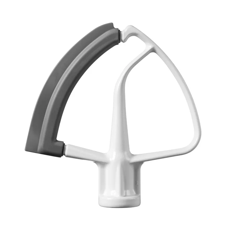 KitchenAid 5KFE5T - Fouet plat avec bord en silicone blanc