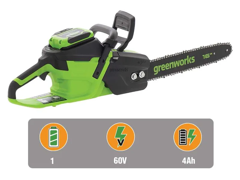 Greenworks CS40O6 - Tronçonneuse à batterie 60 V 4 Ah - Guide de 40 cm