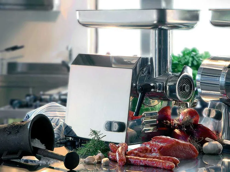 Fama TGI22 - Hachoir à viande électrique - Râpe intégrée - Groupe de hachage en acier inox - 230V